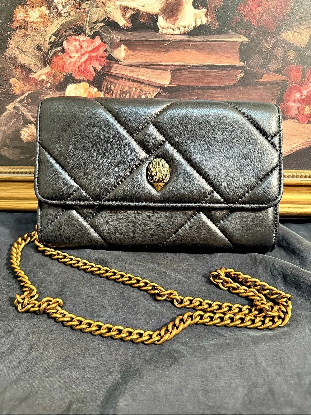 Kurt Geiger Kensington Quilted Leather Chain Wallet